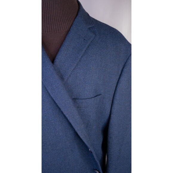 Jos A Bank 1905 Solid Blue Sz 52R/S Sport Coat Jacket Blazer Two Button Wool - Picture 4 of 13
